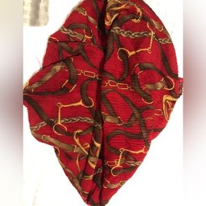 Equestrian print infinity scarf